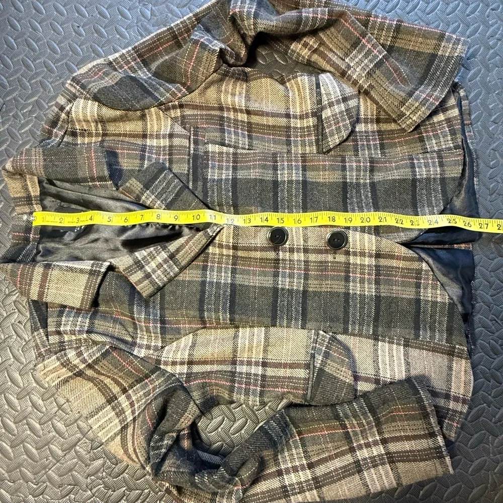 Ashley By 26 International Y2K Brown Plaid Blazer Size XL